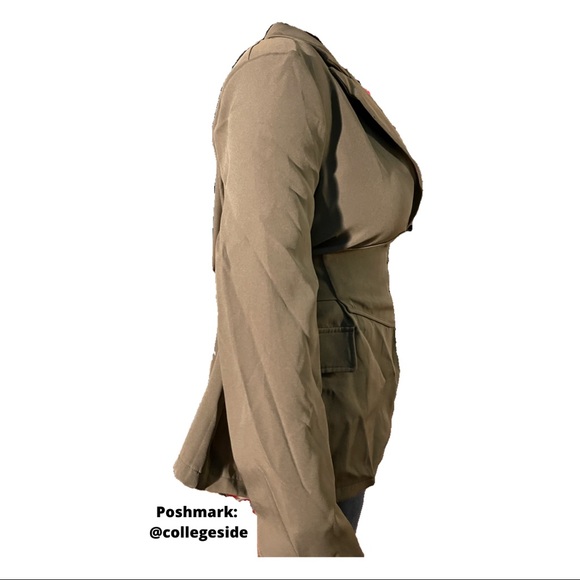Khaki Corset Woven Blazer Size 10 NWT - Picture 4 of 5